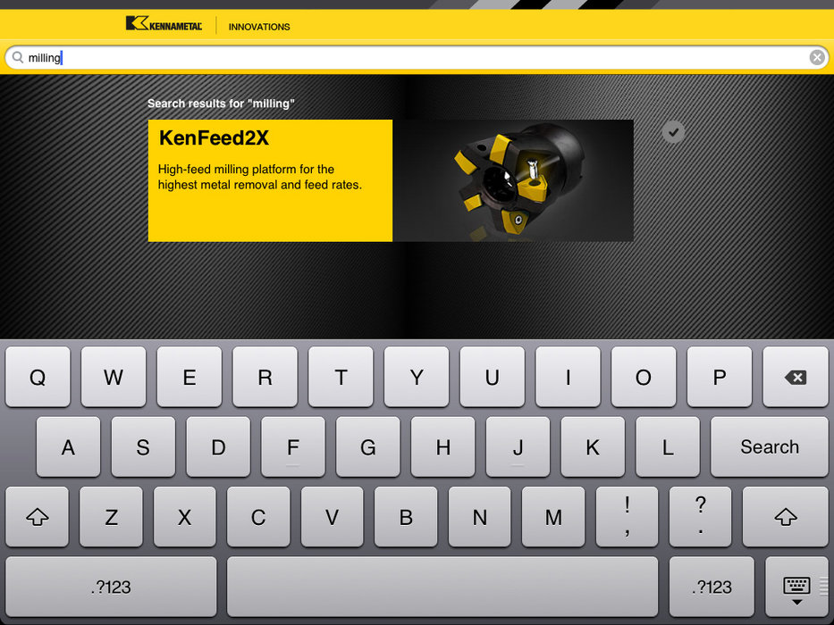 Představujeme novinku firmy Kennametal - aplikaci pro iPad <sup>®</sup> - „Kennametal Innovations“